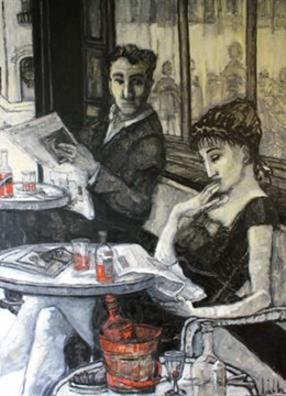 Cuadro de la exposición '¿Qué día es hoy?'  de la zaragozana Conchita de la Cuev