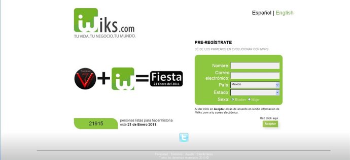 Imagen de la nueva red social iWiks.