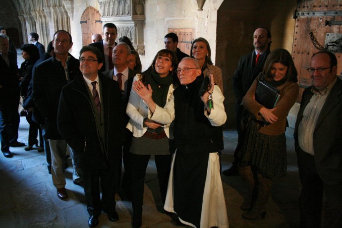 Alicia Sánchez-Camacho durante su visita al Monestir de Poblet 