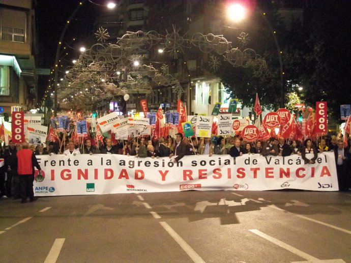 La cabeza de la manifestación