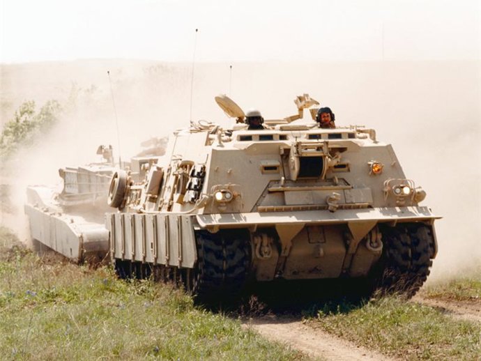 Carro de combate en el que se aplicará tinta electrónica.