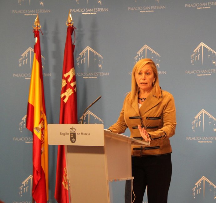 La portavoz del Gobierno regional, María Pedro Reverte, comparece en rueda de pr