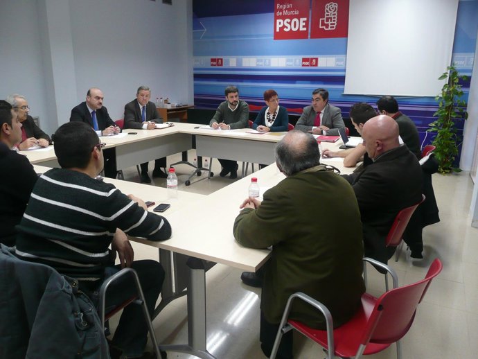 Reunión organizaciones por encauzamiento del Segura en PSOE