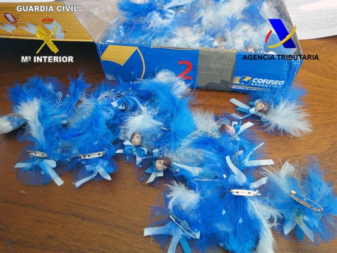 Imagen  los objetos en los que iba escondida la droga