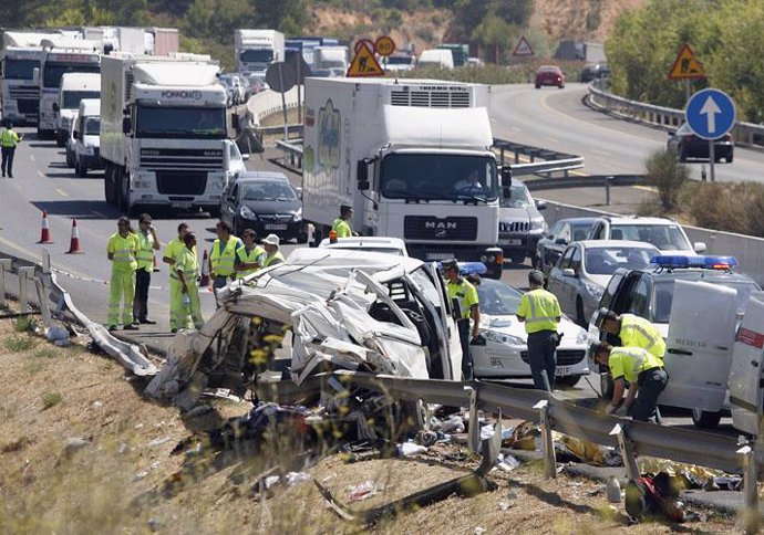 Accidente de tráfico en Buñol, Valencia