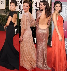 Montaje de Eva Longoria, Scarlette Johansson, Anne Hathaway y Selena Gomez en la
