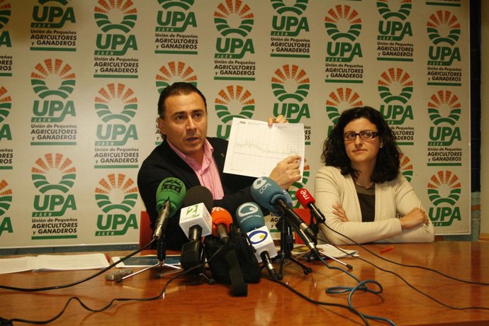 El secretario general de UPA, Agustín Rodríguez, en una anterior rueda de prensa