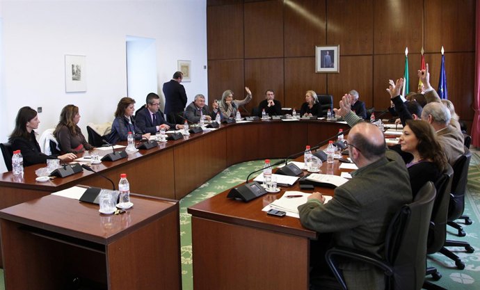 Momento de la votación en la Diputación Permanente