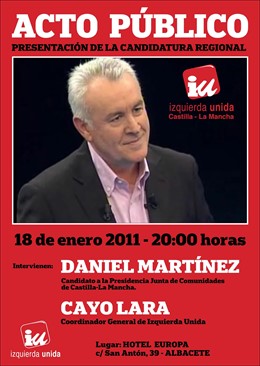 cartel acto presentacion candidato iu