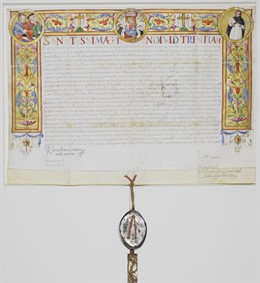 Uno de los ocho pergaminos recuperados en Villanueva de Huerva