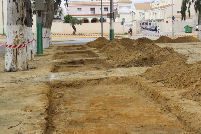 Obras del carril bici.