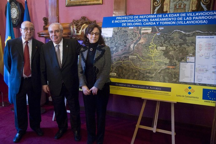 Manuel Busto, Vicente Álvarez Areces y Belén Fernández