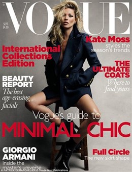 Kate Moss, portada de Vogue en 30 ocasiones