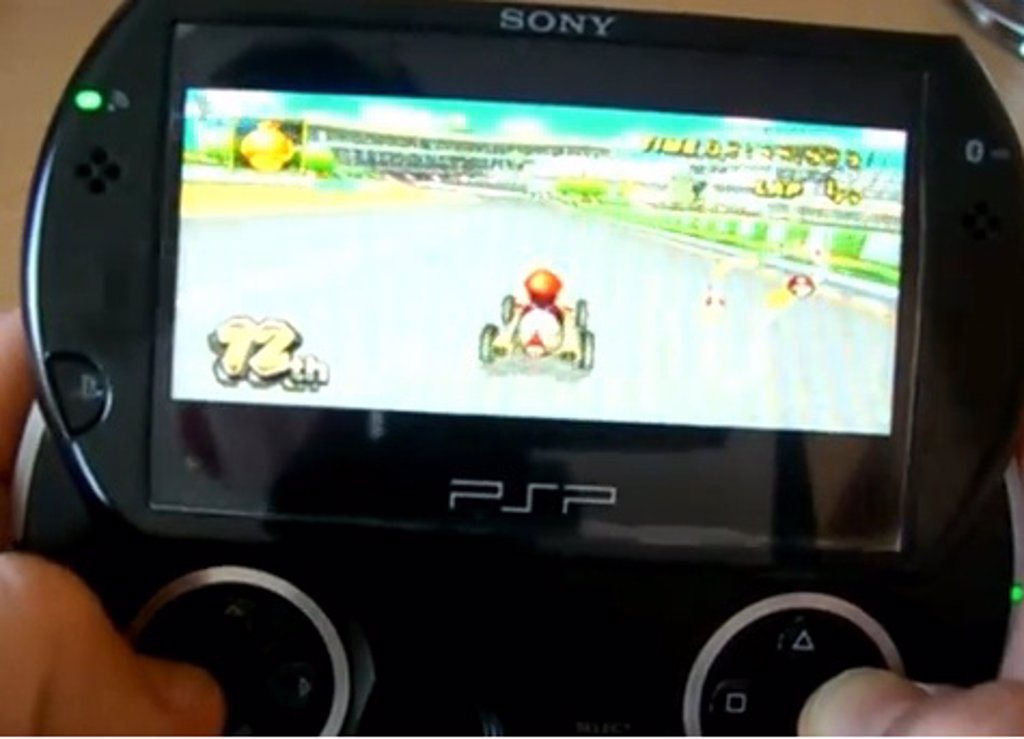 Jugando a Wii en una PSP