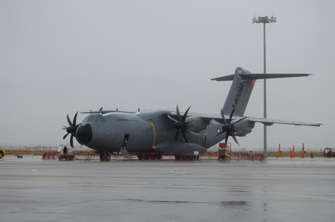 A400M estacionado en Sevilla.