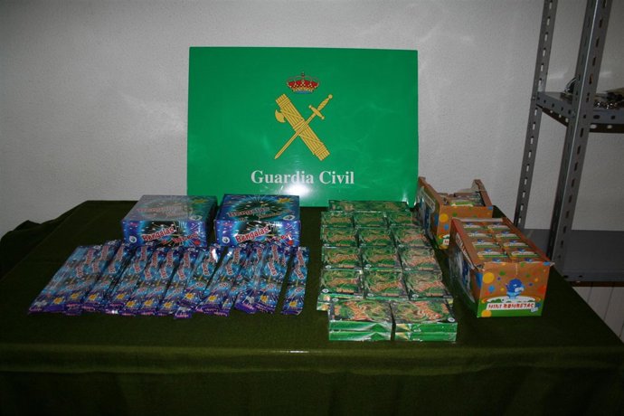 Artificios Pirotécnicos incautados por la Guardia Civil
