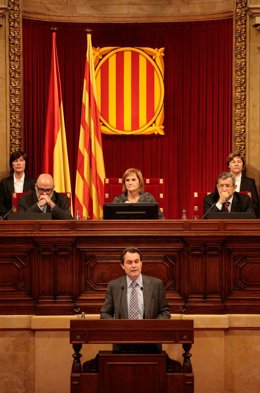 Artur Mas en el pleno del Parlament