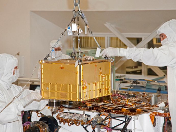 Laboratorio de muestras a bordo del Curiosity