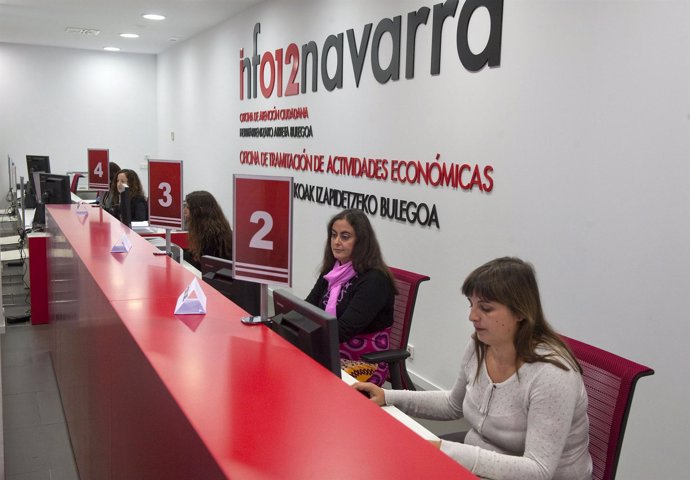 Oficina de Infonavarra en Pamplona, desde donde se pueden realizar trámites elec