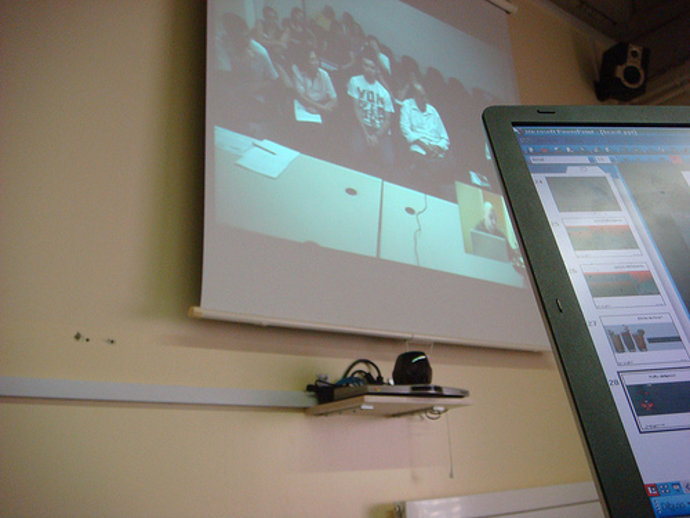 Ejemplo de videoconferencia múltiple.