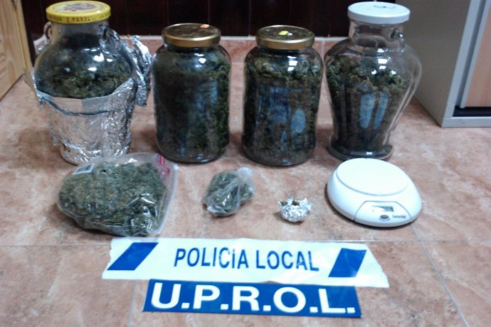 Imagen de la marihuana incautada