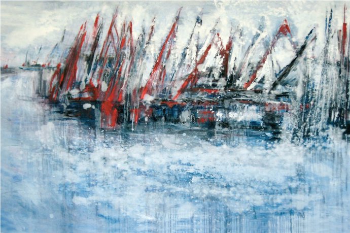  Imagen de uno de los cuadros expuestos.