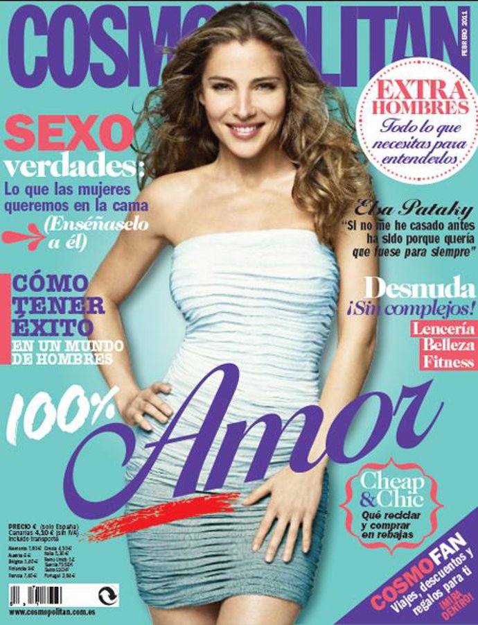 La actriz Elsa Pataky en la portada de Cosmopolitan