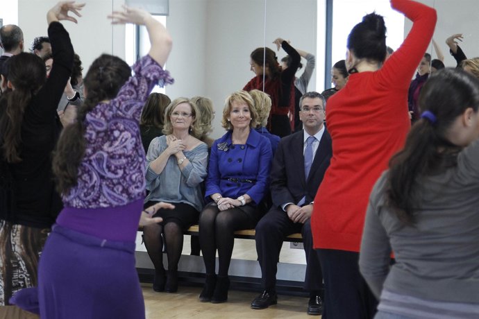 Aguirre, durante la visita al conservatorio