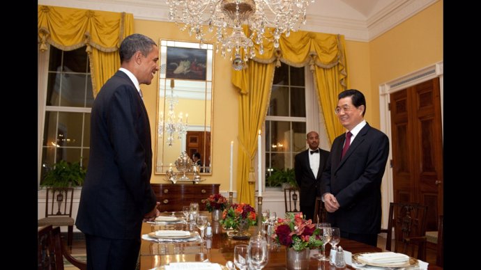 Obama y Hu en la Casa Blanca