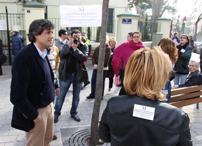 Agustí durante la concentración