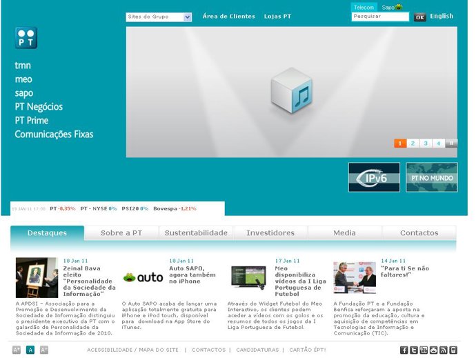 Web de Portugal Telecom