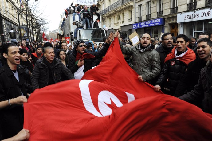 Protesta en Túnez