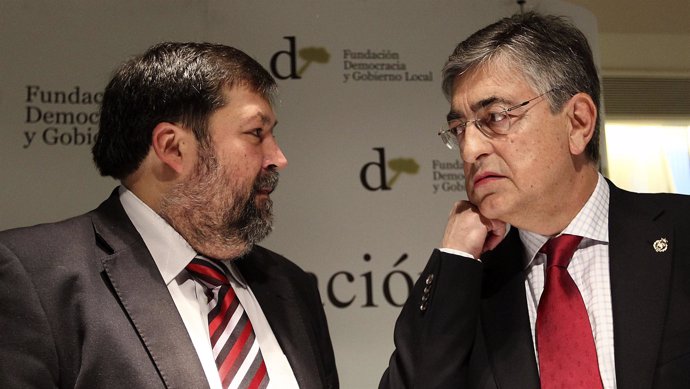 Ministro Caamaño y presidente de la Diputación de A Coruña, Fernández Moreda
