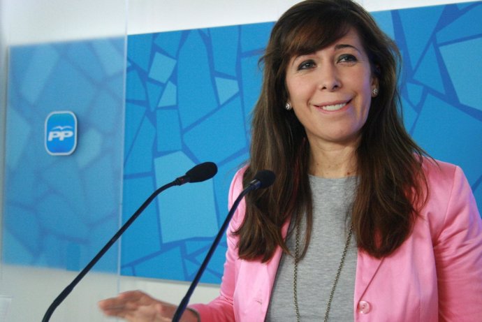 Alícia Sánchez-Camacho, en la sede del PP catalán