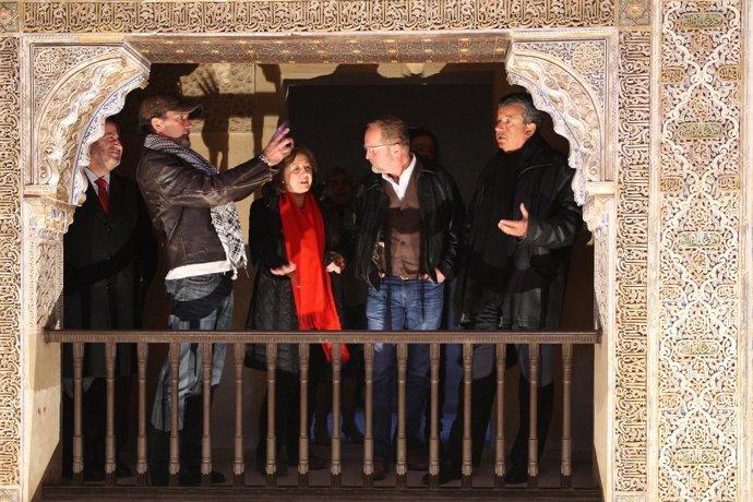 Benderas en la Alhambra.