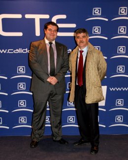 Ángel Varea y Leopoldo Jiménez durante su asistencia a la  VII Edición "Noche Q"