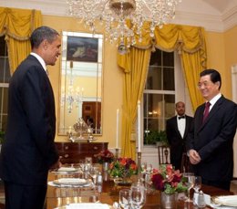 presidente de Estados Unidos, Barack Obama, con su homólogo de China, Hu Jintao 