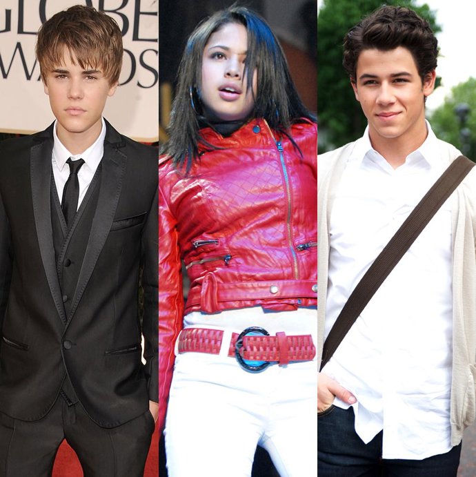 Justin Bieber, Jasmine Villegas y Nick Jonas