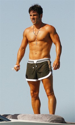 El cantante David Bustamante disfrutando de sus vacaciones de verano en Formente