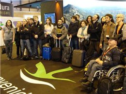 Blogueros antes de partir a Extremadura