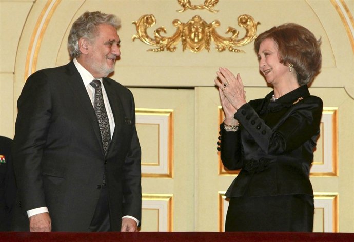 Plácido Domingo y la Reina Sofía