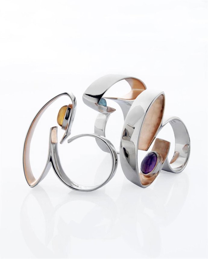 Anillos de Víctor Caparrós, de la nueva colección 'Asimétrica'