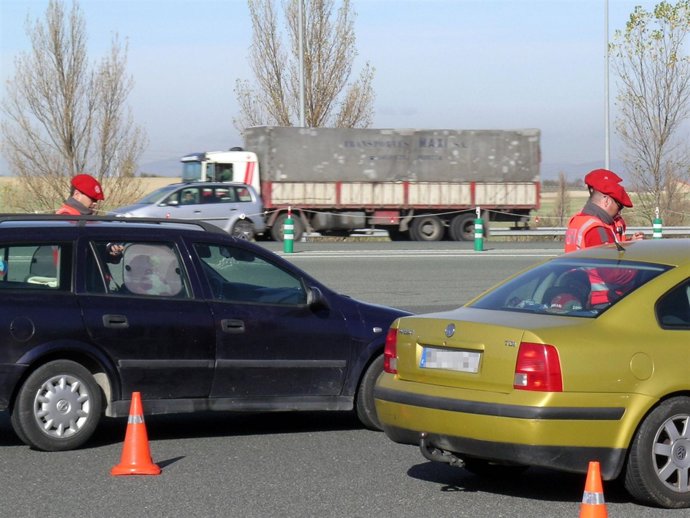 Control de la Policía Foral de Navarra.