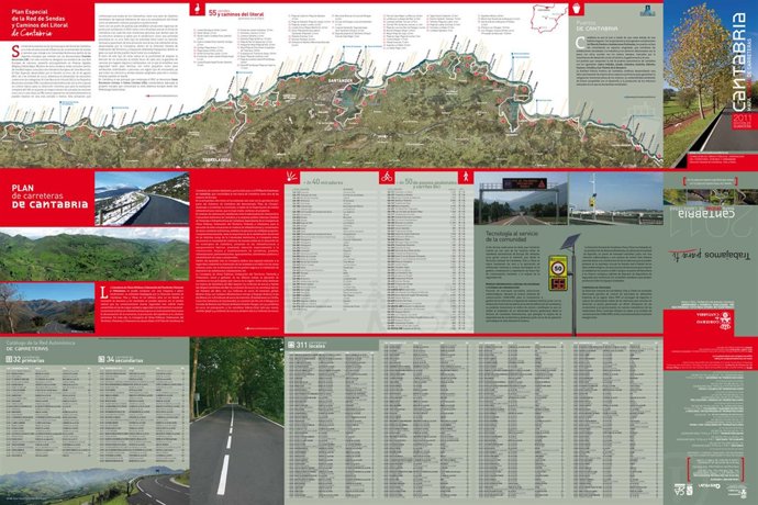 Mapa Carreteras de Cantabria