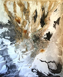 Una de las obras de Héctor Puértolas que pueden verse en la sala CAI Barbasán