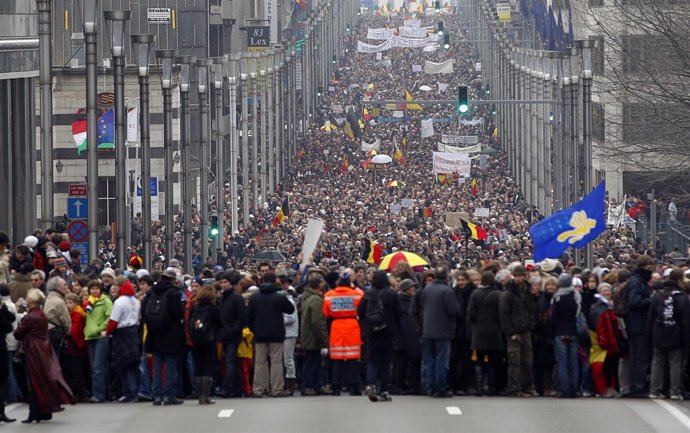 Manifestación en Bélgica