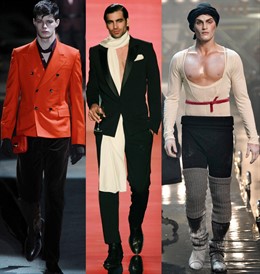 Montaje con los desfiles de Louis Vuitton, Jean Paul Gaultier y John Galliano en