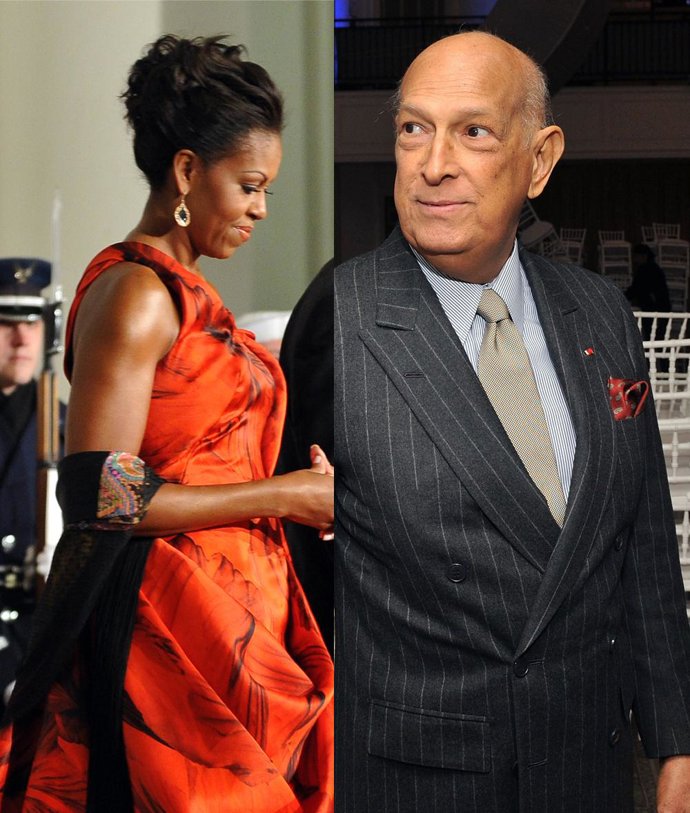 Montaje de Michelle Obama y Oscar de la Renta 