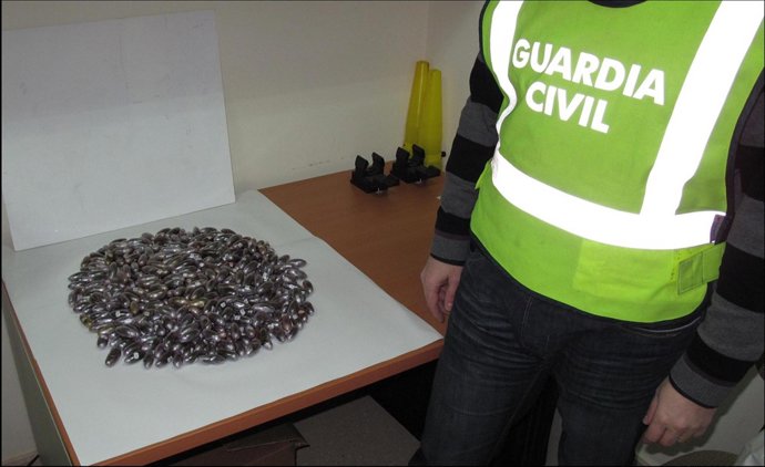 Bellotas de hachís incautadas en un control en la A-4