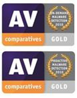 Sellos de oro del laboratorio AV Comparatives.